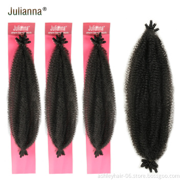 Juliana Kanekalon 16 Inches Afro Spring Twist Hair Extension Ombre Bob Red Crochet Braided Spring Hair Springy Afro Twist